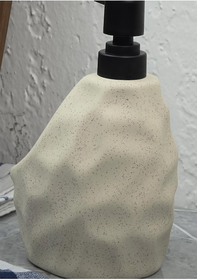 Taş Desenli Sıvı Sabunluk - Sünger Hazneli Mutfak Sabunluğu - 700 Ml - Çakıl Desen -