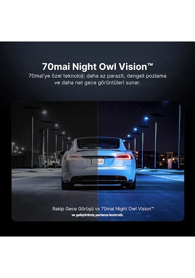 70mai Dash Cam X800 Ön Kamera+rc14 Arka Kamera Siyah 128gb