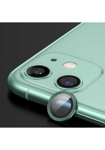 Noktaks  Apple Uyumlu  iPhone 11  Kamera Lens Koruyucu Cl-07 - Koyu Yeşil