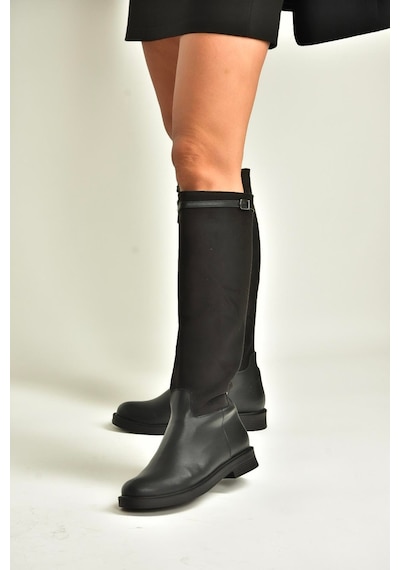 Fox Shoes V726721502 Siyah Süet Günlük Kadın Çizme Siyah