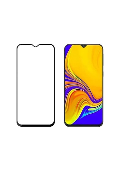 Samsung Galaxy Uyumlu A07 Cam Ekran Koruyucu, Siyah Çerçeve, 9h Sertlik, Kolay Montaj, Darbe Dayanıklı