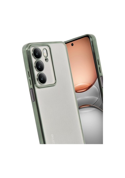Gld-spt- Newface Realme C75 4g Kılıf Razer Lensli Silikon - Yeşil