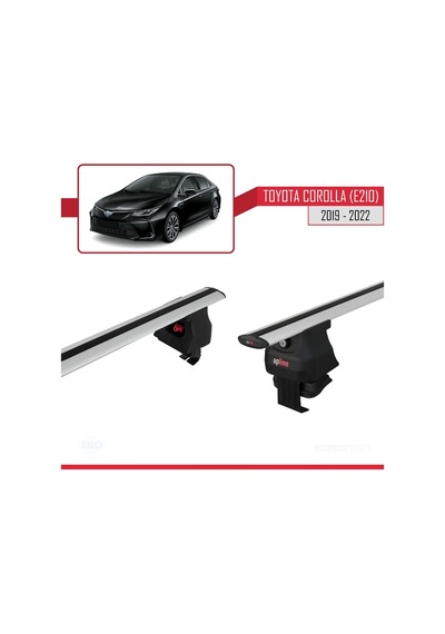 Toyota Corolla E210 Sedan 2019-2022 Arası İle Uyumlu Ace-4 Ara Atkı Tavan Barı Gri