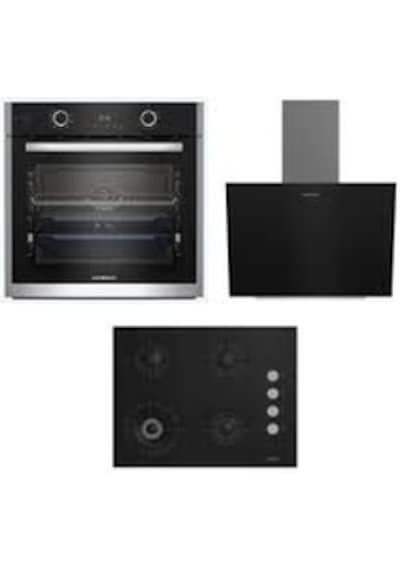 Grundig GEBD 12302 B - GDSP 2474 BB - GIGL 622410 Siyah Ankastre Set