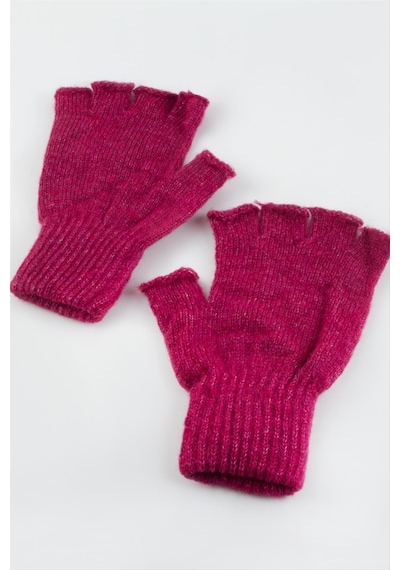 Unisex Ucu Kesik Yün Eldiven 305723 Fuşya