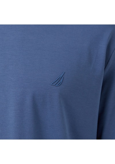 Nautica Erkek Mavi Regular Fit T-shirt Düz V65361t Mavi