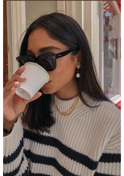 Madmext Mad Girls Beyaz Çizgili Kazak Mg1298 - Beyaz
