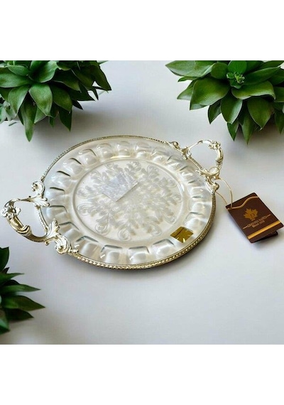 Royking Yuvarlak Sunum Tabağı 29x23cm Crs127 Altın