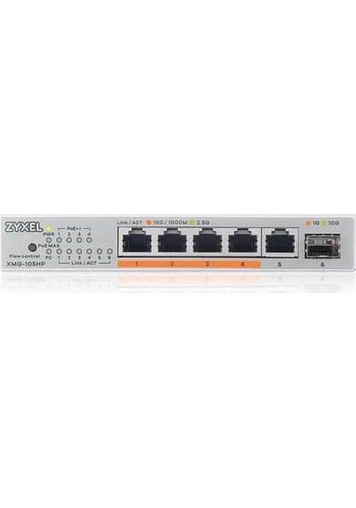 5port Xmg-105hp 2.5-gıgabıt 1-sfp 70w Poe Yönetilemez Swıtch