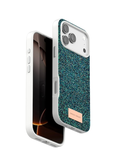 Sptmgldı Onegif Apple Apple iPhone Uyumlu  17 Pro Max Bright Simli Kapak - Koyu Yeşil