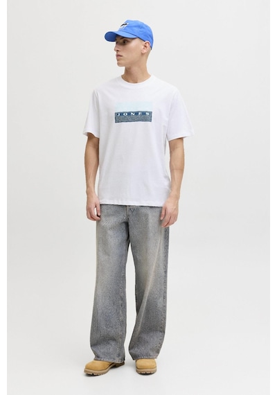 Jack & Jones Jcofusıon Dots Prınt Tee Ss Crew Sn Beyaz