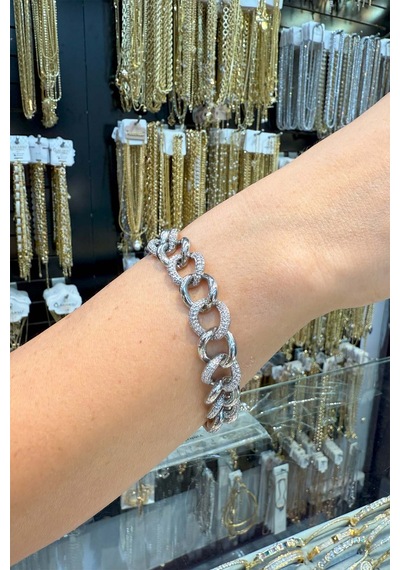 18 K Beyaz Gurmet Bileklik 80672012