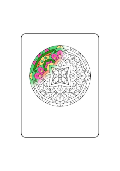 Sayılarla Mandala Boyama Kitabı 100 Süper Mandala