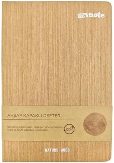 A5 Ahşap Kağıt Kaplı Defter 103 Ivory