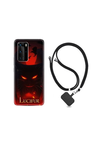 Huawei P40 Pro Kılıf Boyun Askılı Lucifur 1672