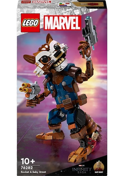 LEGO® Marvel Rocket ve Bebek Groot 76282 10+ Yaratıcı Oyuncak Yapım Seti - 566 Parça