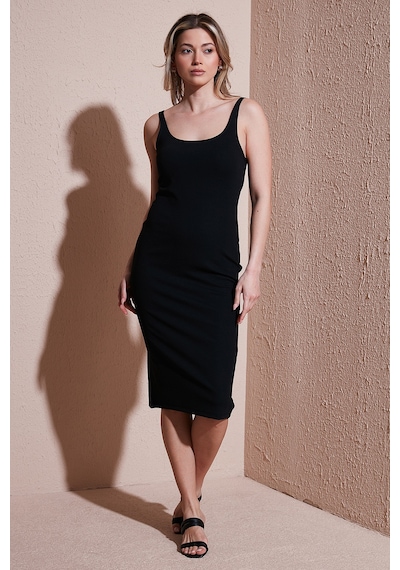 Fashion Friends Bayan Elbise 25y0299k1 Siyah Siyah