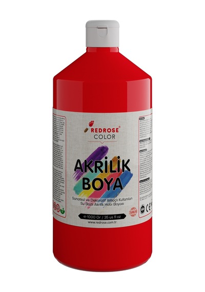 Red Rose Kırmızı Akrilik Boya 1 KG