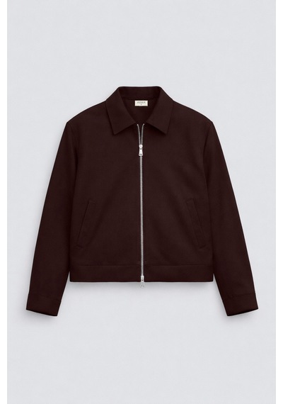 Antioch Relaxed Fit Fermuarlı Erkek Mont Bordo