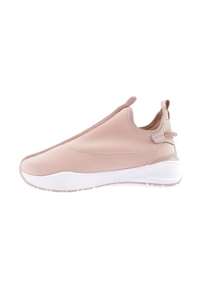 Dgn 04-3-22k Kadin Kalin Taban Silver Taş Detayli Sneakers Ayakkabi 04-3-2252-R0152 Bej