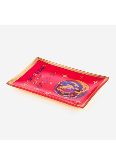 Pembe Cam Disco Ball Dekoratif Tabak 10x0,8x14,2 Cm