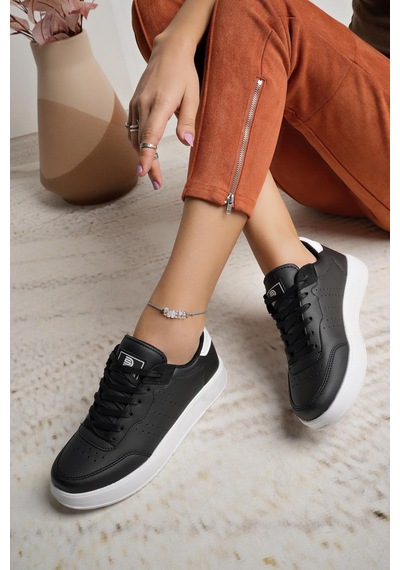 Nesilshoes Darkstep 158 Siyah Beyaz Unisex Sneakers Siyah&beyaz