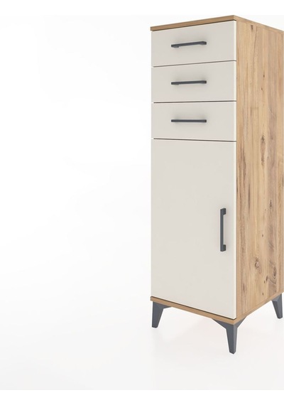 Hyperion Dolap 3 Çekmeceli Tek Kapaklı 44x44x134 Çam-aytaşı Atlas Çam