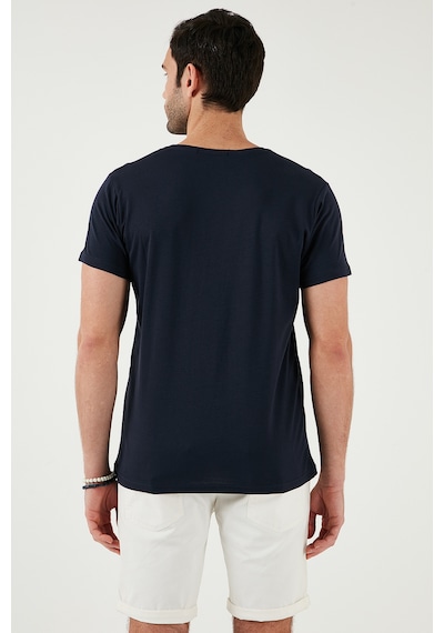 Buratti Bisiklet Yaka Pamuklu Slim Fit Erkek T Shirt 541Quint Lacivert