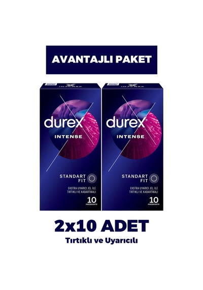 Durex Intense Prezervatif 10'lu 2 Adet