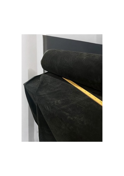 Süet Soft, Çift Taraflı Süet, Kumaş 100x150 Cm Metrelik Dekoratif Kumaş Siyah Siyah