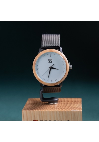 Zebrino Zbr-al-wh Alloy Wood White Ahşap Erkek Kol Saati 34 Mm