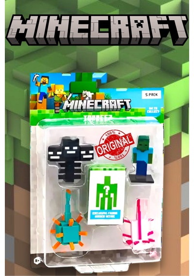 Minecraft 3d Figür Toppeez 5'li Set - Model 4 Minecraft