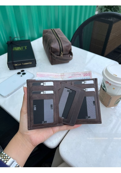 Mft Leather Hakiki Deri Erkek Cüzdan - Kartlıklı, İsim Yazılı, Kişiye Özel Gloria 1421 - Tiguan Kahve Tiguan Kahve