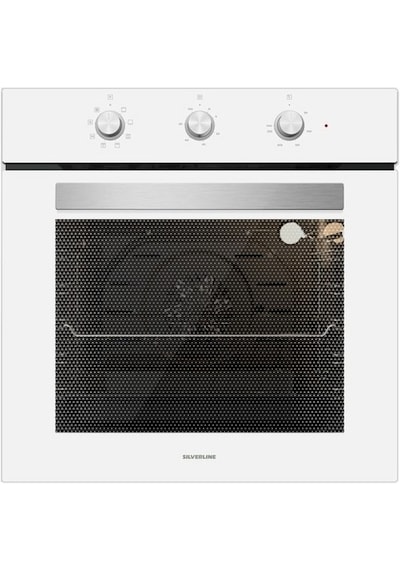 Silverline BO6503W01 - CS5349W01 - 3420 Classy 60 Beyaz Cam Ankastre Set