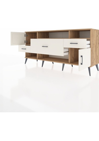 Hyperion Konsol 3 Raflı 3 Çekmeceli 2 Kapaklı 176x44x83 Çam-aytaşı Aytaşı Hyperion Konsol 3 Raflı 3 Çekmeceli 2 Kapaklı 176x44x83 Çam-aytaşı Aytaşı