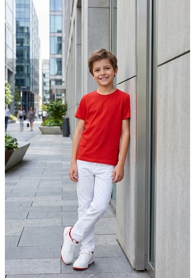 Kiagu Kısa Kol T-shirt Basic Terletmeyen Esnek Kumaş Pamuklu Mevsimlik Kısakol Erkek Çocuk Tsort Nar Çiçeği Kiagu Kısa Kol T-shirt Basic Terletmeyen Esnek Kumaş Pamuklu Mevsimlik Kısakol Erkek Çocuk Tsort Nar Çiçeği