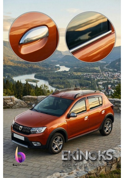 Dacia Sandero Avantaj 2 Li Krom Set 2013-2020 Arası -2ürün- Paslanmaz Çelik