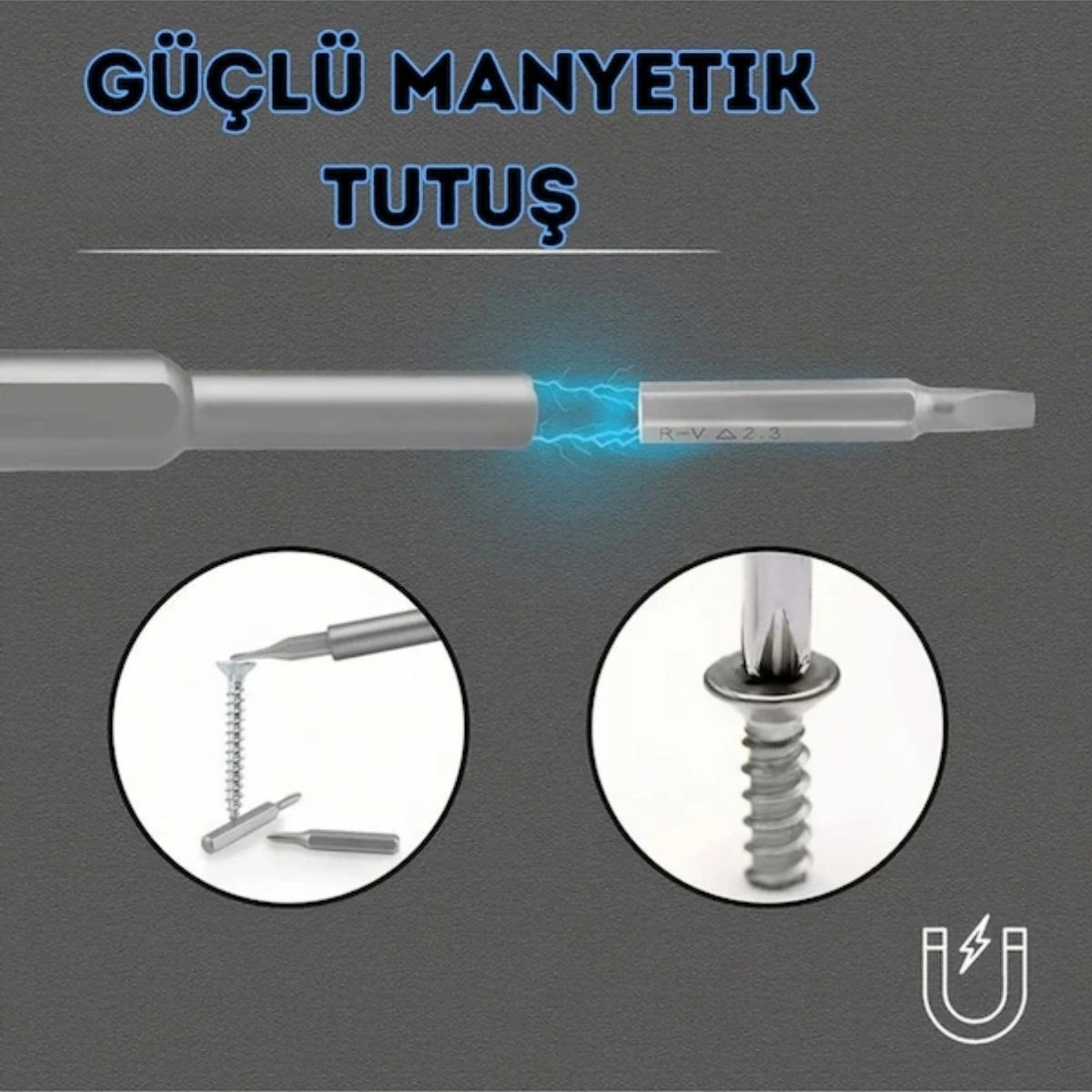 25 Parça 24 Farklı Uçlu Mıknatıslı 25 İn 1 Tornavida Seti 4741