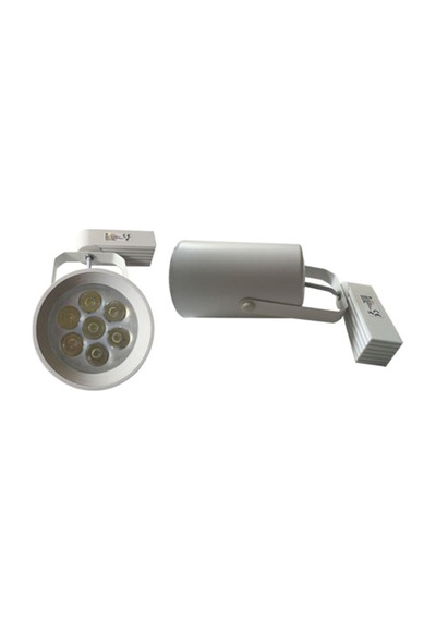 Alles 7x1w Beyaz Işık Beyaz Kasa Power Ledli Ray Spot Beyaz
