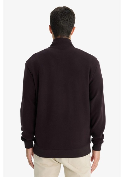 Defacto Regular Fit Yarım Fermuarlı Sweatshirt E9629ax25aubn337 Kahve-bn337