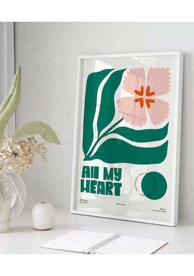 Çerçevesiz Poster Kalpten Gelen Bahar