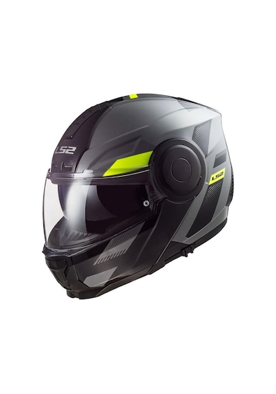 Ls2 Scope Max Çene Açılır Motosiklet Kaskı Mat Siyah - Neon Sarı