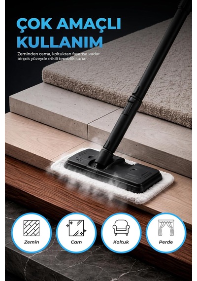 Cb- 02a Buharlı Temizlik Makinası - Buharlı Temizleyici - Floor Max Set