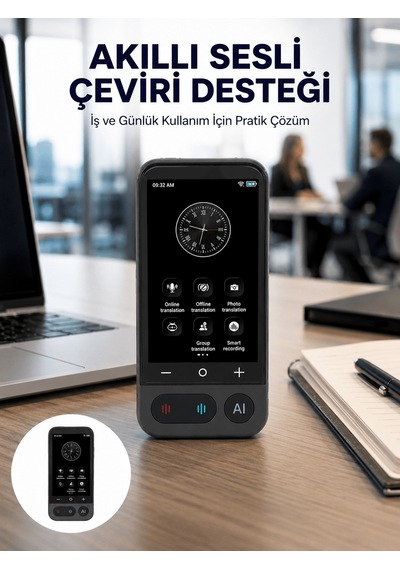 4.0 İnç Dokunmatik Ekranlı Akıllı Çeviri Cihazı Yeni Nesil Tkndy-bsva4969 Renk