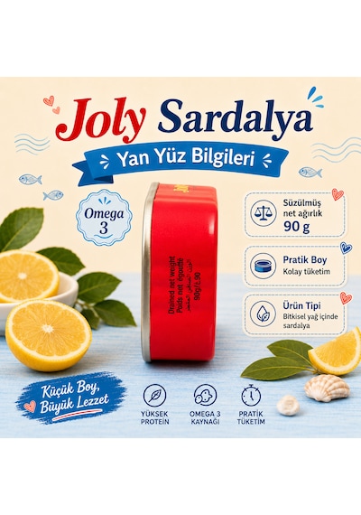 Bitkisel Yağda Sardalya Konservesi 125 Gr Omega 3 Kaynağı X3 Adet