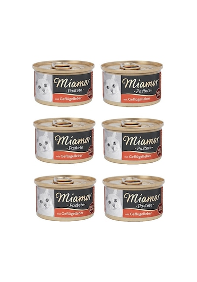 Miamor Pastete Ciğerli Tahılsız Konserve Kedi Maması 6 x 85 G