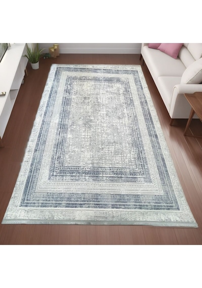 Mihra Halı % 100 Akrilik Sık Dokuma Lacivert Salon,oturma Odası Halısı D7325