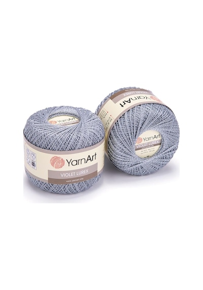 Yarnart Vıolet Lurex - Simli, Merserize Dantel Ipi Gri-15326
