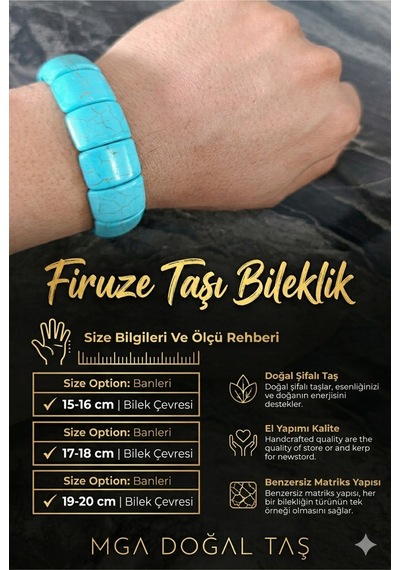 Firuze Taşı Bileklik - Turkuaz Bileklik Turkuaz Turkuaz