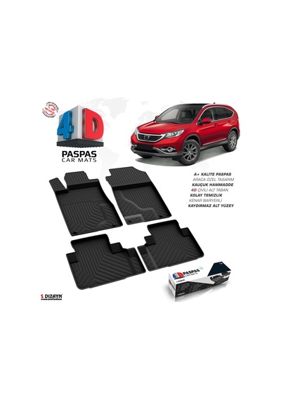 Honda Cr-V 4D Havuzlu Paspas 2012-2018 A+Kalite